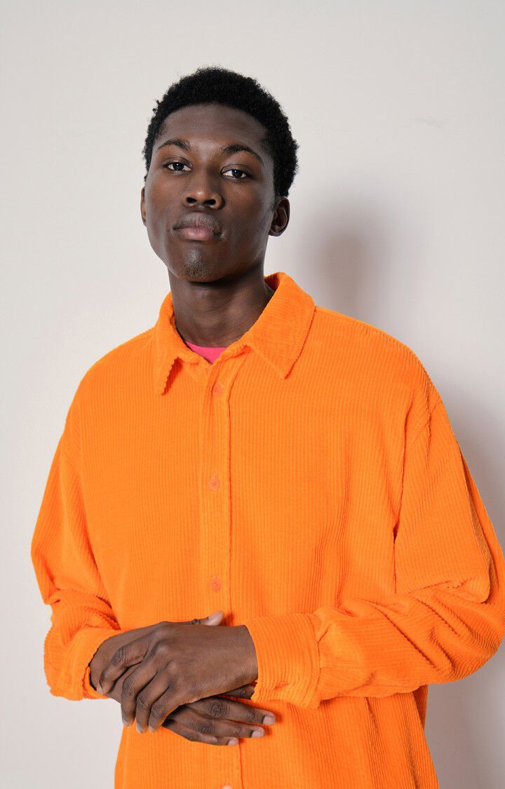 American Vintage Chemise Homme Padow - JUS D ORANGE 60 Manches Longues Orange - E23