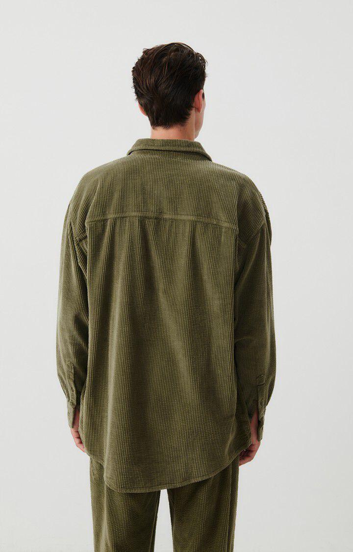 American Vintage Chemise Homme Padow - KAKI VINTAGE 60 Manches Longues Vert - E25