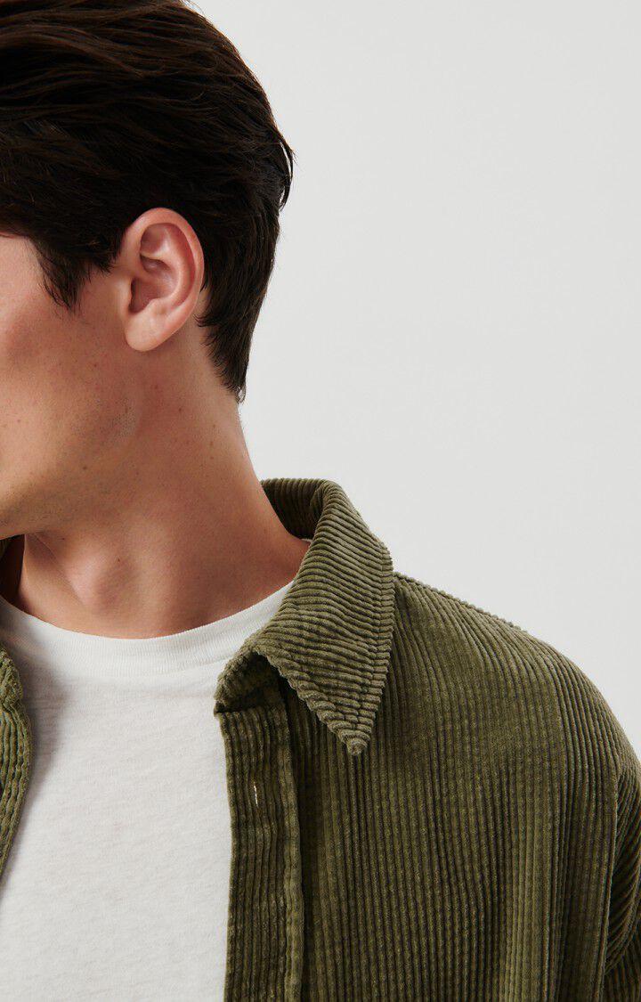 American Vintage Chemise Homme Padow - KAKI VINTAGE 60 Manches Longues Vert - E25