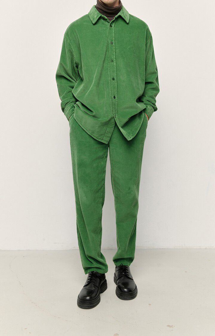 American Vintage Chemise Homme Padow - MENTHE 60 Manches Longues Vert - H22