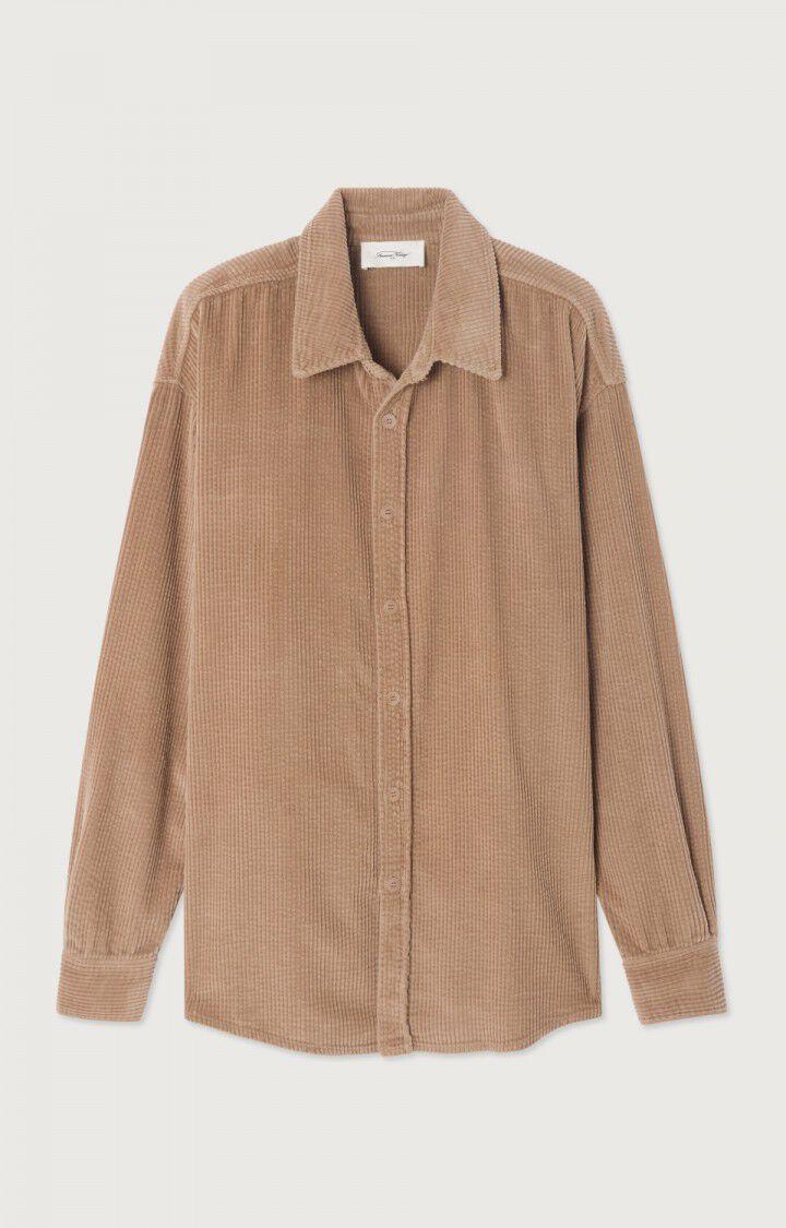 american vintage Chemise homme Padow - OURSON VINTAGE 60 Manches longues Marron - E25