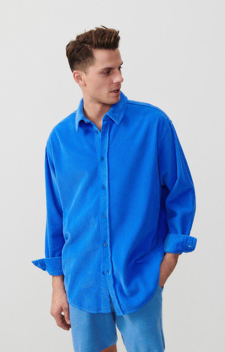 american vintage Chemise homme Padow - RIVAGE VINTAGE 60 Manches longues Bleu - E24