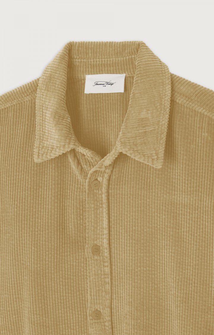 American Vintage Chemise Homme Padow - TABAC VINTAGE 60 Manches Longues Beige - H23B