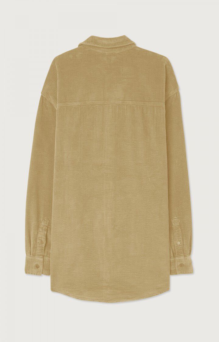 American Vintage Chemise Homme Padow - TABAC VINTAGE 60 Manches Longues Beige - H23B