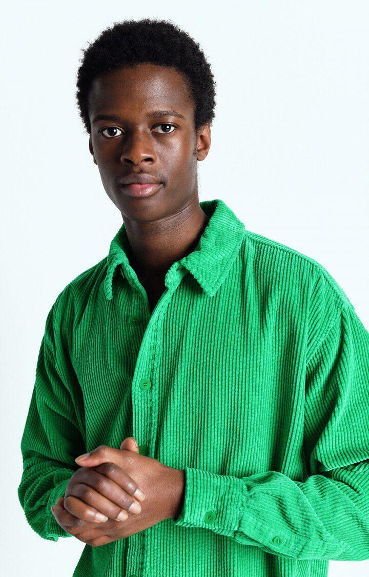 American Vintage Chemise Homme Padow - TREFLE VINTAGE 60 Manches Longues Vert - E25