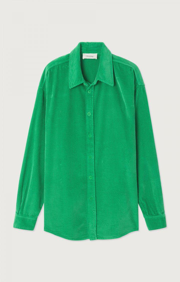 American Vintage Chemise Homme Padow - TREFLE VINTAGE 60 Manches Longues Vert - E25