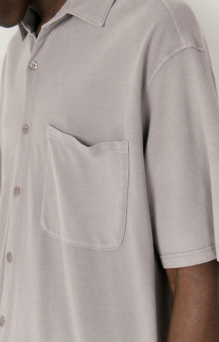 American Vintage Chemise Homme Pyrastate - ARGENT VINTAGE 25 Manches Courtes Gris - E23