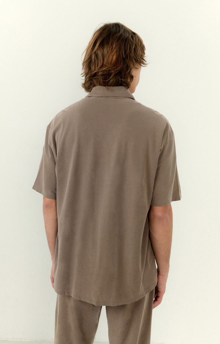 American Vintage Chemise Homme Pyrastate - CAFE AU LAIT VINTAGE 25 Manches Courtes Marron - E23