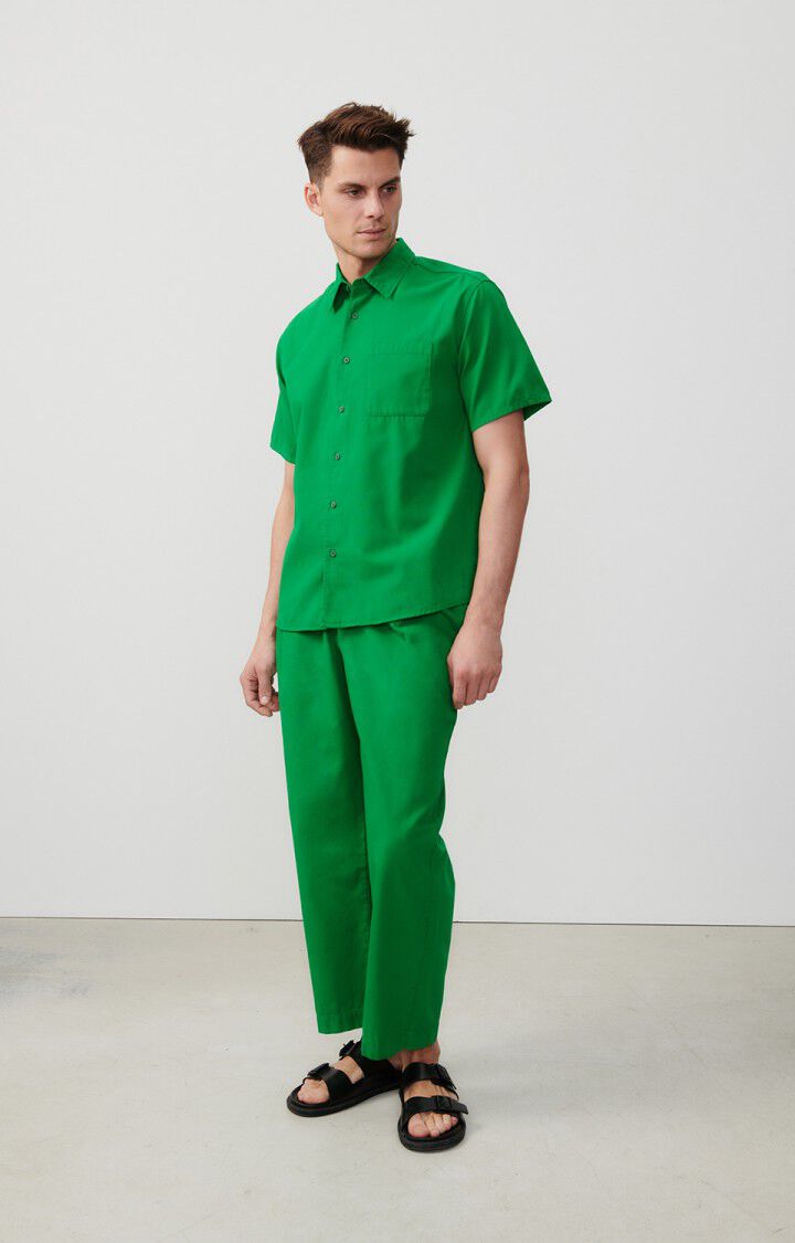 American Vintage Chemise Homme Ruffow - CRESSON 29 Manches Longues Vert - E24