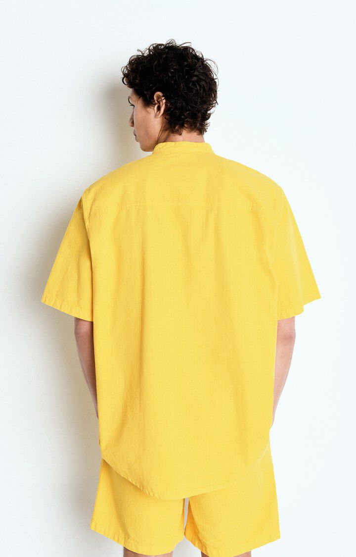 American Vintage Chemise Homme Rygybay - POLLEN 29 Manches Courtes Jaune - E25