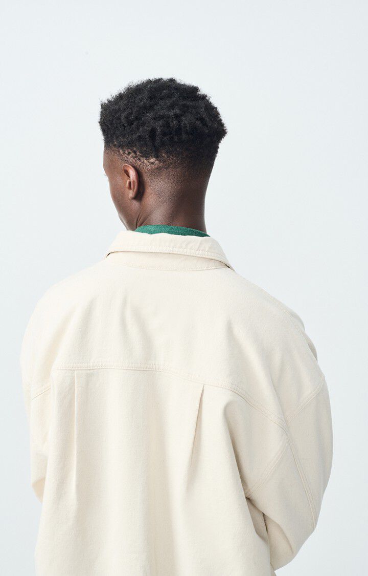 American Vintage Chemise Homme Snopdog - ECRU 58 Manches Longues Beige - E25