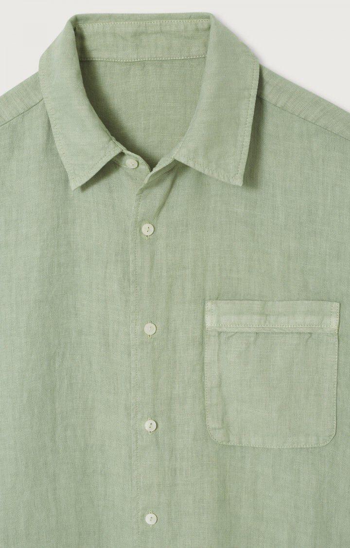 American Vintage Chemise Homme Tibtown - TILLEUL 22 Manches Courtes Vert - E23