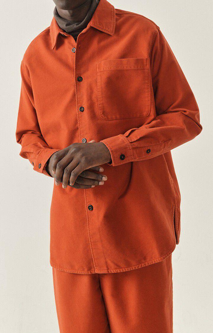 american vintage Chemise homme Tubabay - TANGO Manches longues Rouge - H22