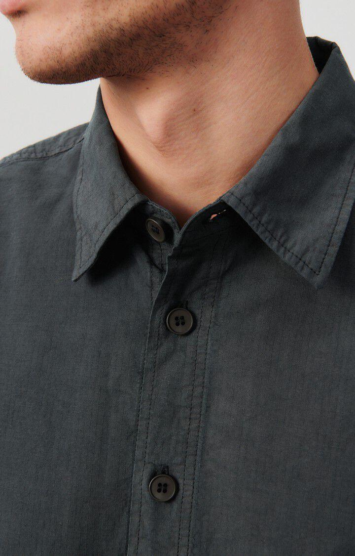 American Vintage Chemise Homme Tysco - ANTHRACITE 26 Manches Courtes Noir - E24