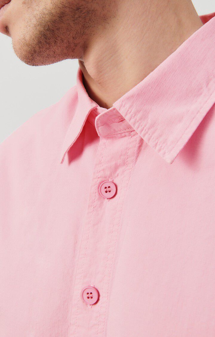 American Vintage Chemise Homme Tysco - CANDY 26 Manches Courtes Rose - E24