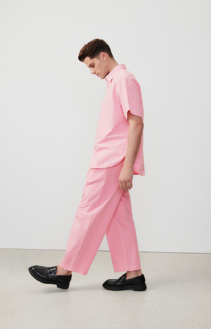 American Vintage Chemise Homme Tysco - CANDY 26 Manches Courtes Rose - E24