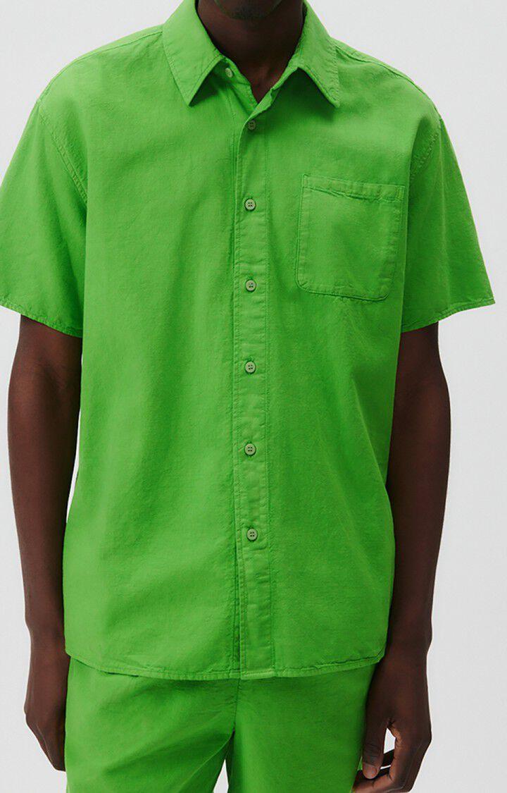 american vintage Chemise homme Vaystreet - POMME 23 Manches courtes Vert - E23
