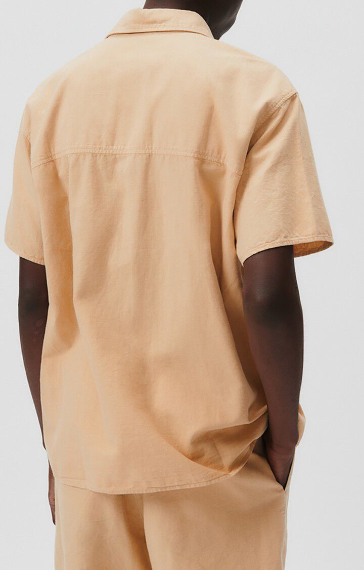 American Vintage Chemise Homme Vaystreet - PORRIDGE 23 Manches Courtes Beige - E23