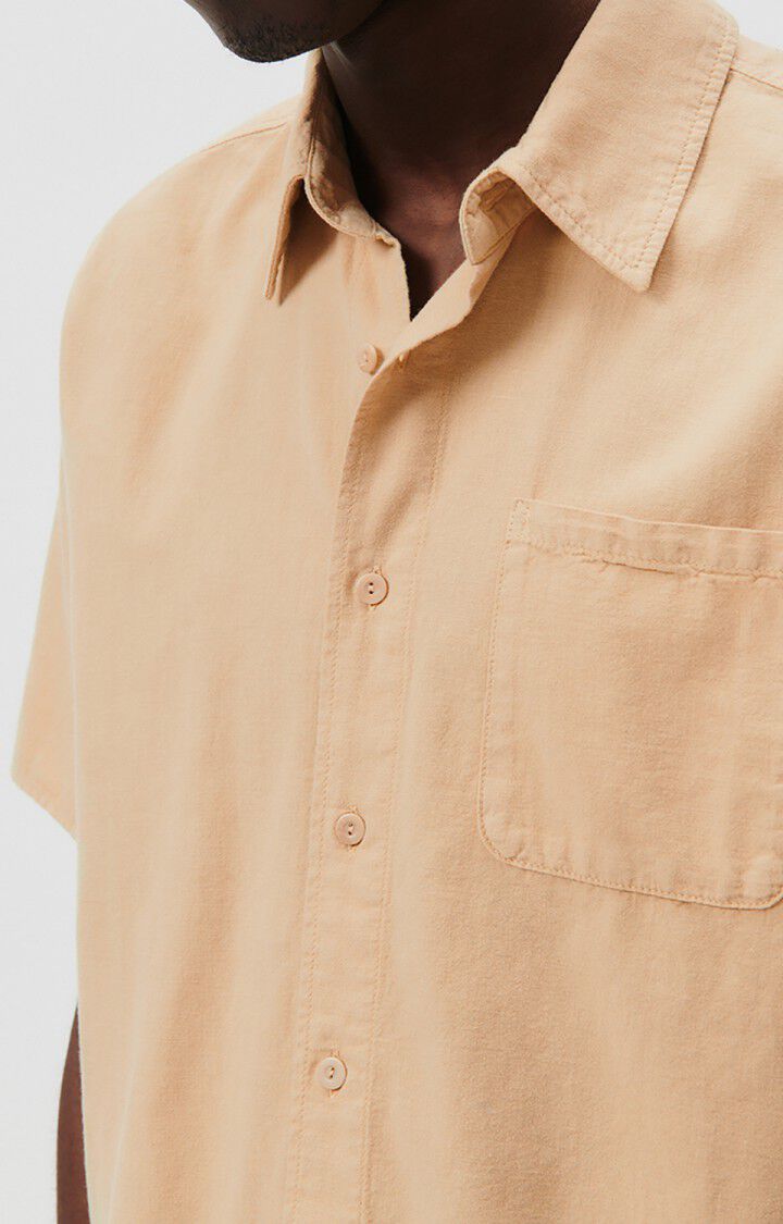 American Vintage Chemise Homme Vaystreet - PORRIDGE 23 Manches Courtes Beige - E23
