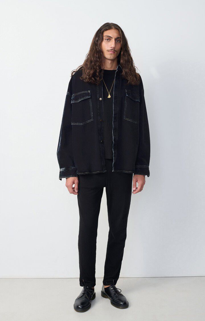 American Vintage Chemise Homme Yopday - BLACK VINTAGE 58 Manches Longues Noir - E25