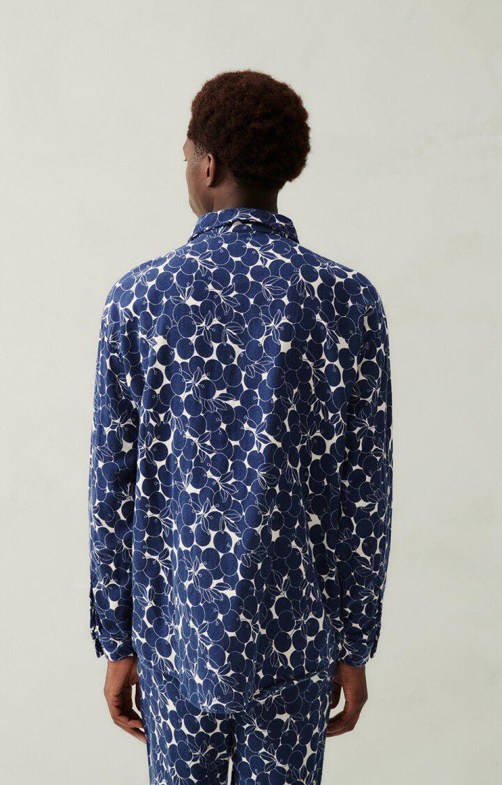 American Vintage Chemise Homme Yuzy - GABY NAVY 62 Manches Longues Bleu - H23