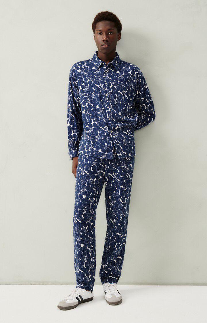 American Vintage Chemise Homme Yuzy - GABY NAVY 62 Manches Longues Bleu - H23