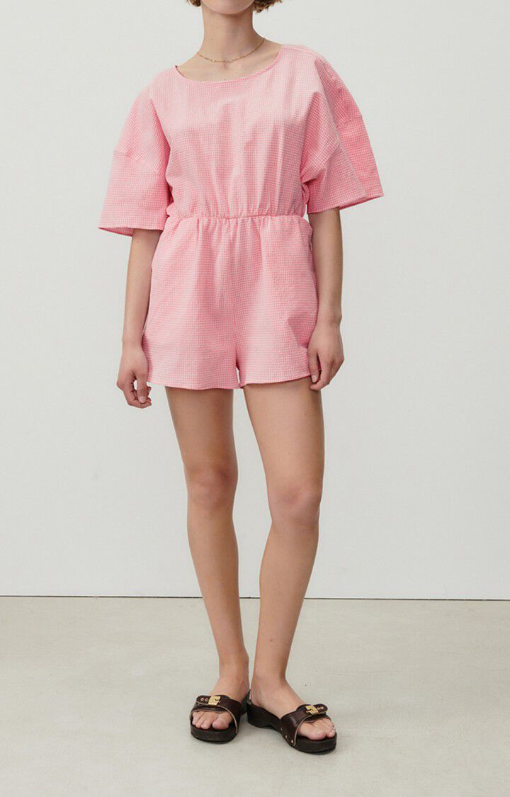 american vintage Combinaison femme Adym - SUCRERIE 17 Manches courtes Rose - E23