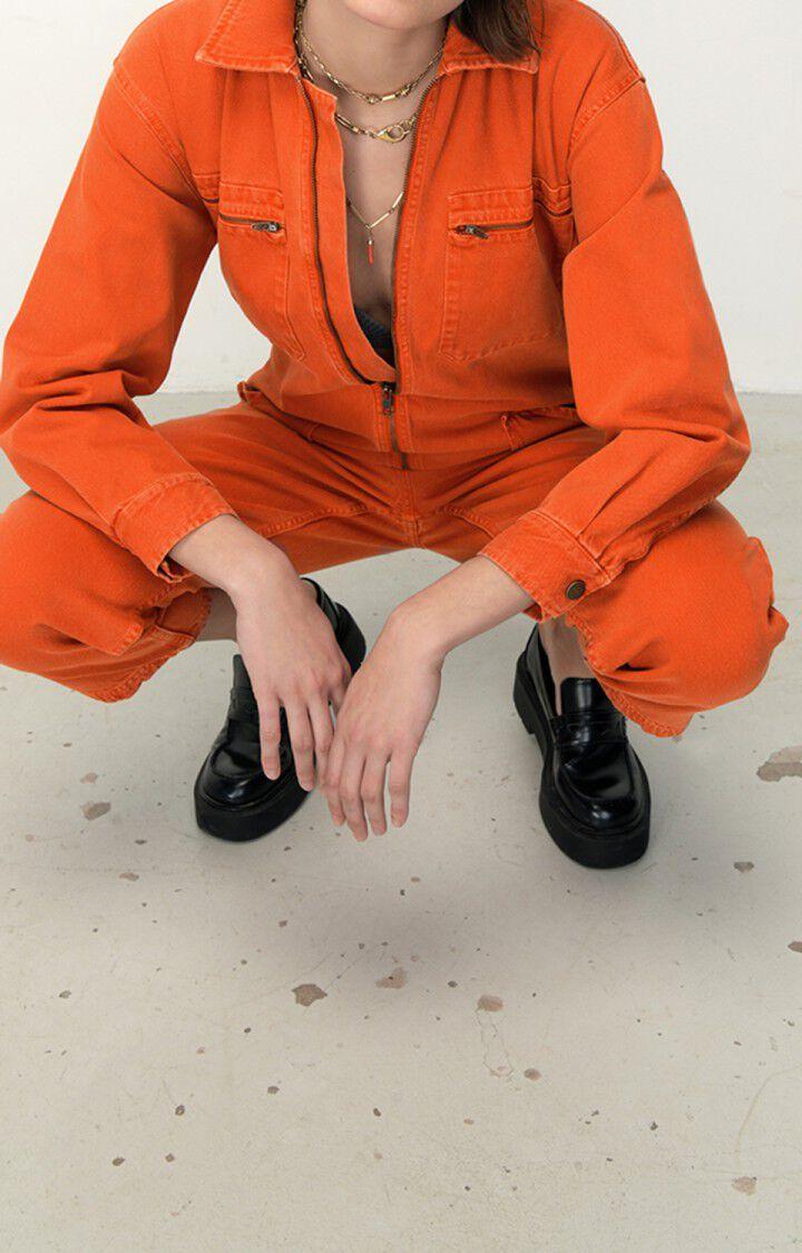 American Vintage Combinaison Femme Datcity - TUILE VINTAGE Manches Longues Orange - E22