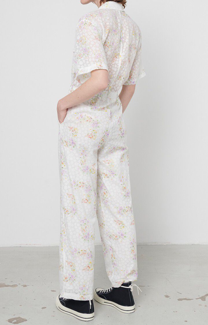 American Vintage Combinaison Femme Drow - FLEURS Blanc - E22