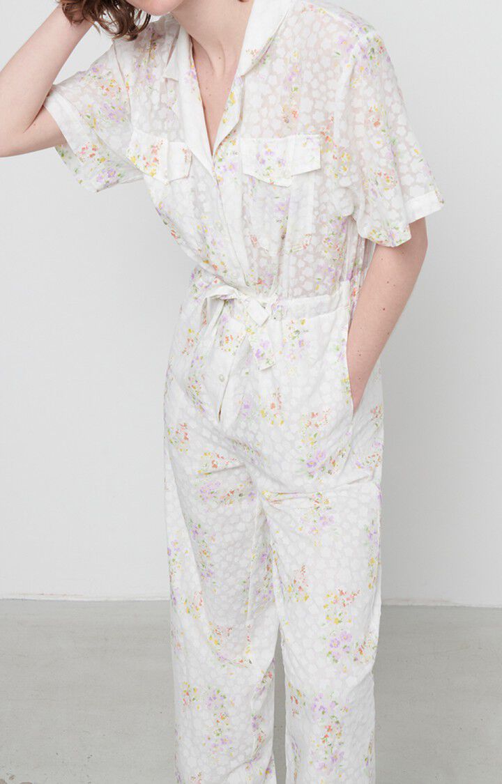 American Vintage Combinaison Femme Drow - FLEURS Blanc - E22