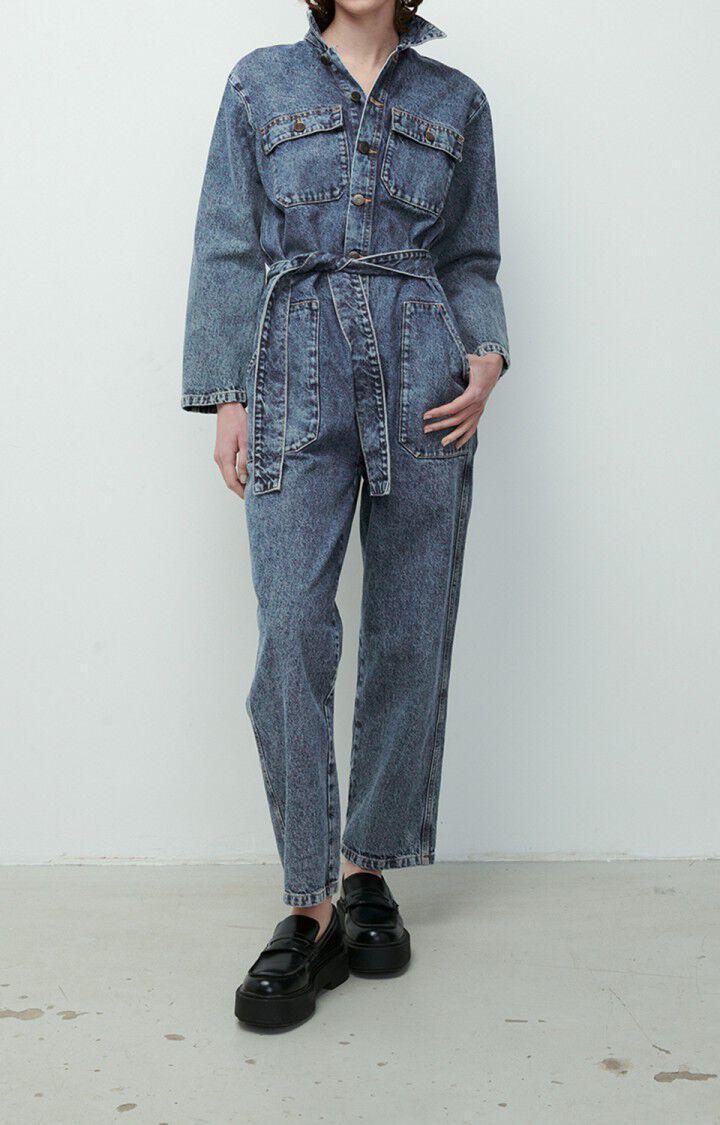 american vintage Combinaison femme Ivagood - BLUE STONE Manches longues Bleu - H22