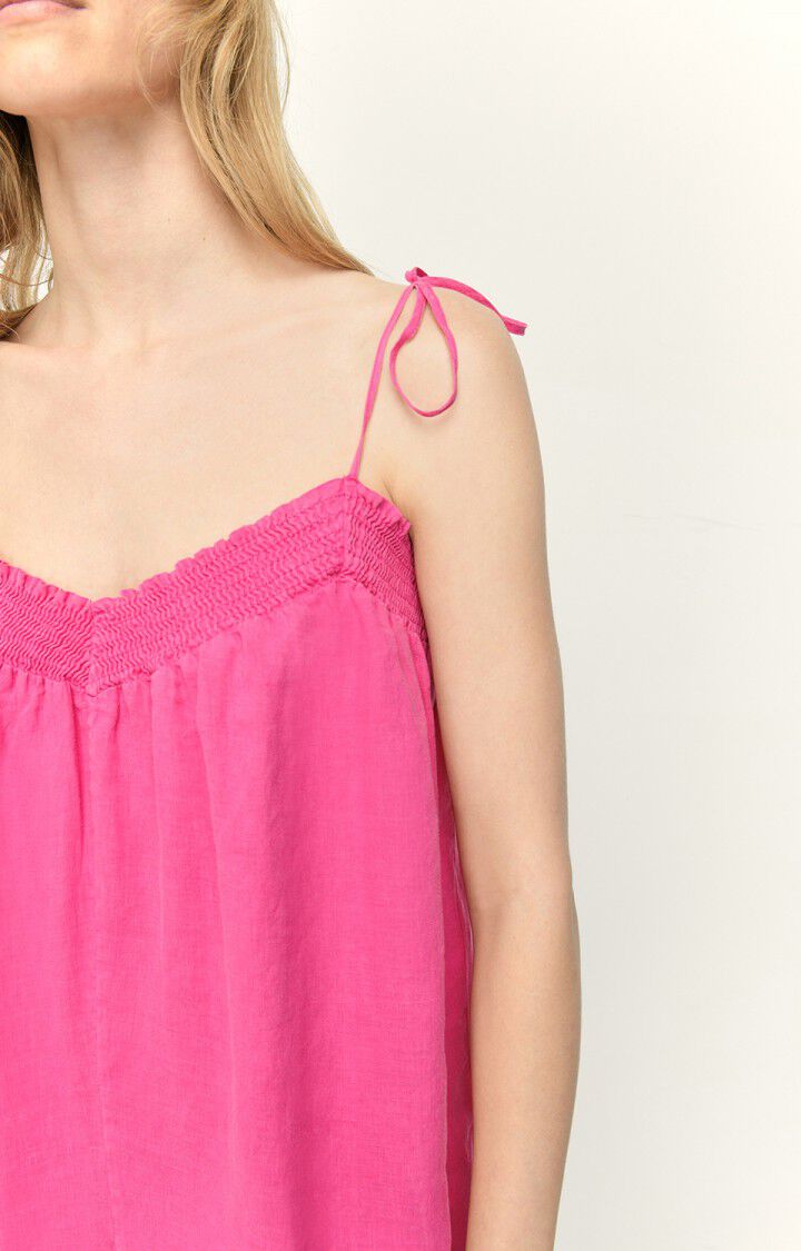 American Vintage Combinaison Femme Ivybo - HIBISCUS Fines Bretelles Rose - E22