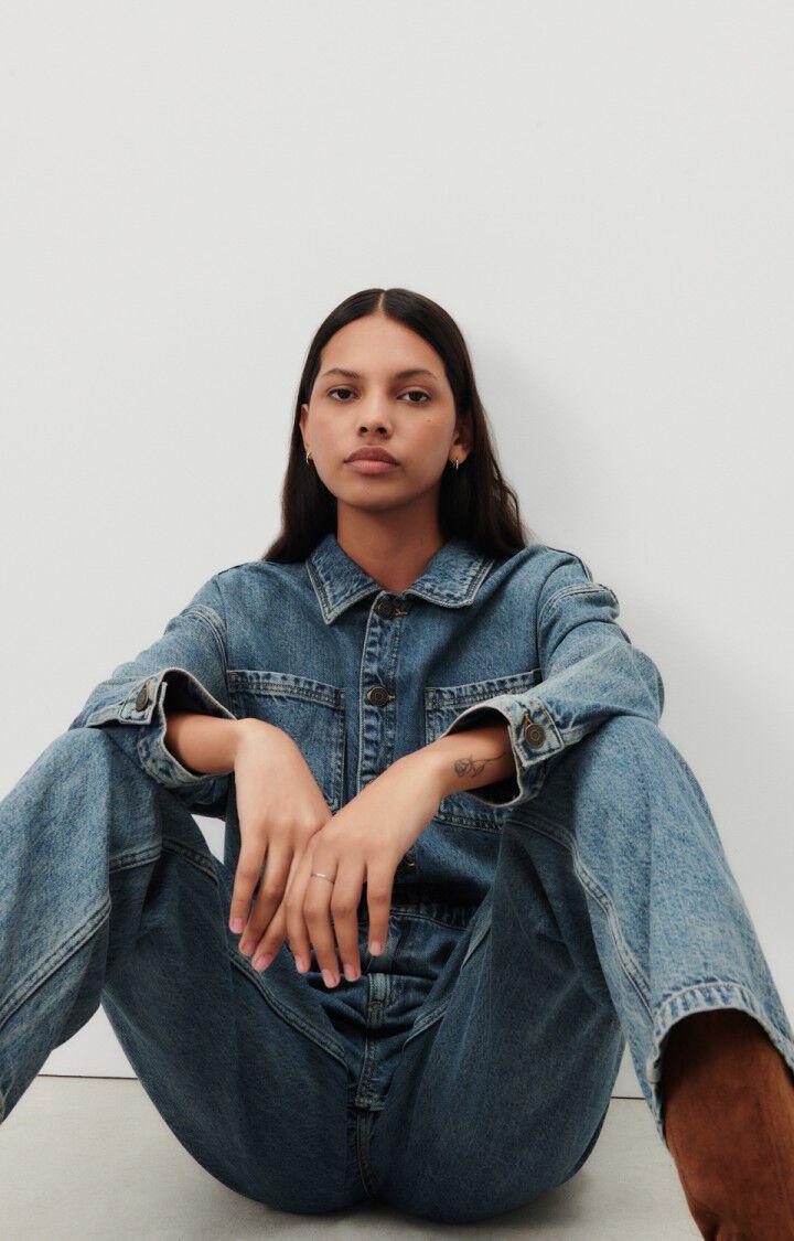 American Vintage Combinaison Femme Joybird - DIRTY 54 Manches Longues Bleu - E24