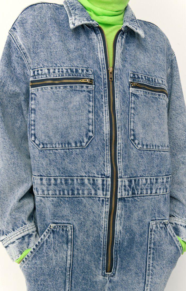 American Vintage Combinaison Femme Joybird - STONE BLEU CLAIR 55 Manches Longues Bleu - H22