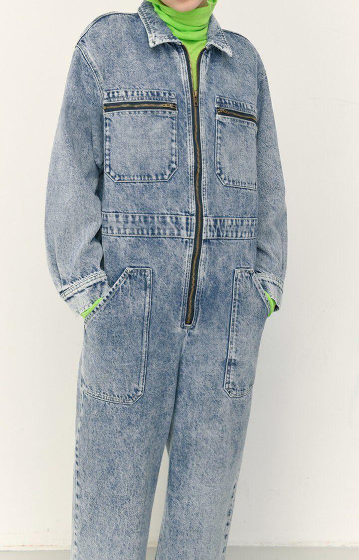 American Vintage Combinaison Femme Joybird - STONE BLEU CLAIR 55 Manches Longues Bleu - H22