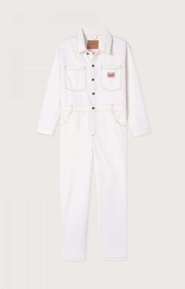 American Vintage Combinaison Femme Jozastreet - OFF WHITE 54 Manches Longues Blanc - E25