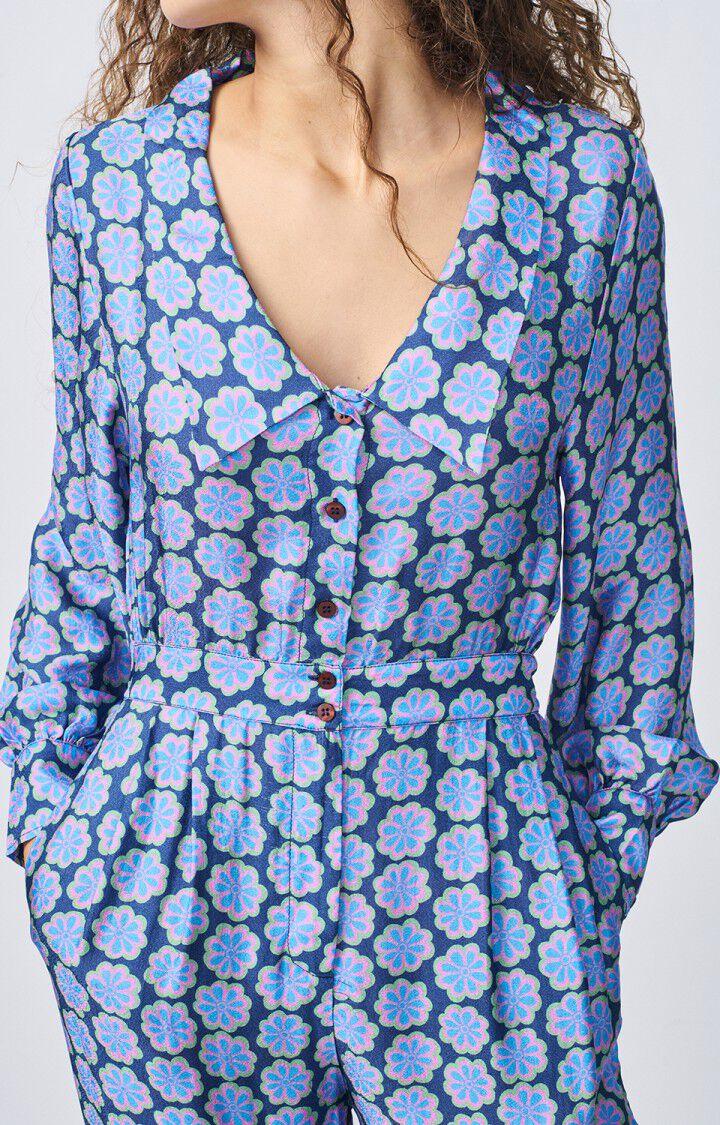 American Vintage Combinaison Femme Nitytown - CLAUDE Manches Longues Bleu - H21