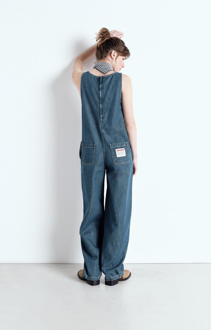 American Vintage Combinaison Femme Ozyr - MEDIUM GREEN CAST 0 Sans Manches Bleu - E25