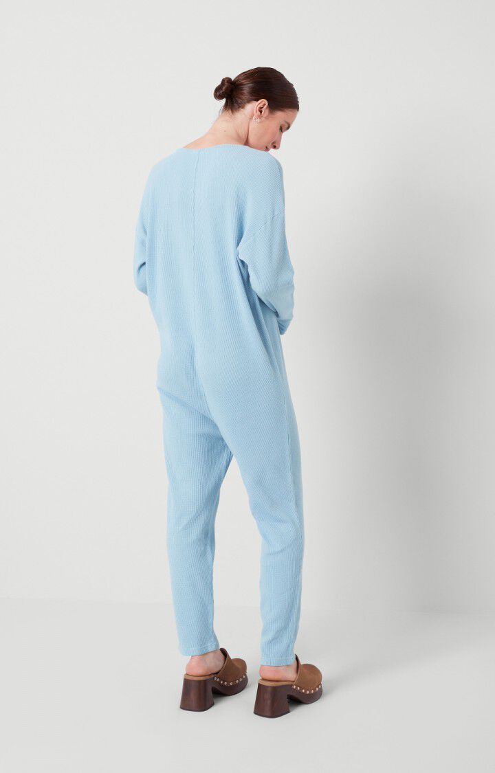 American Vintage Combinaison Femme Ropindale - BANQUISE Manches Longues Bleu - E22