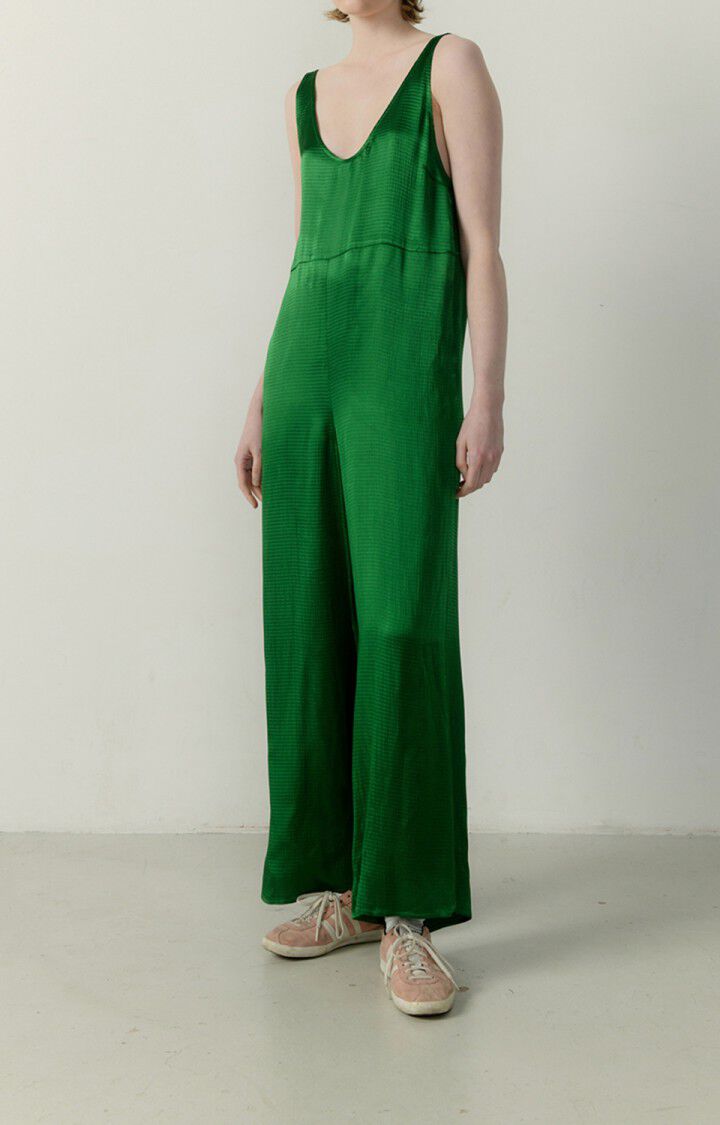 american vintage Combinaison femme Shaning - ANETH 0 Fines bretelles Vert - E23