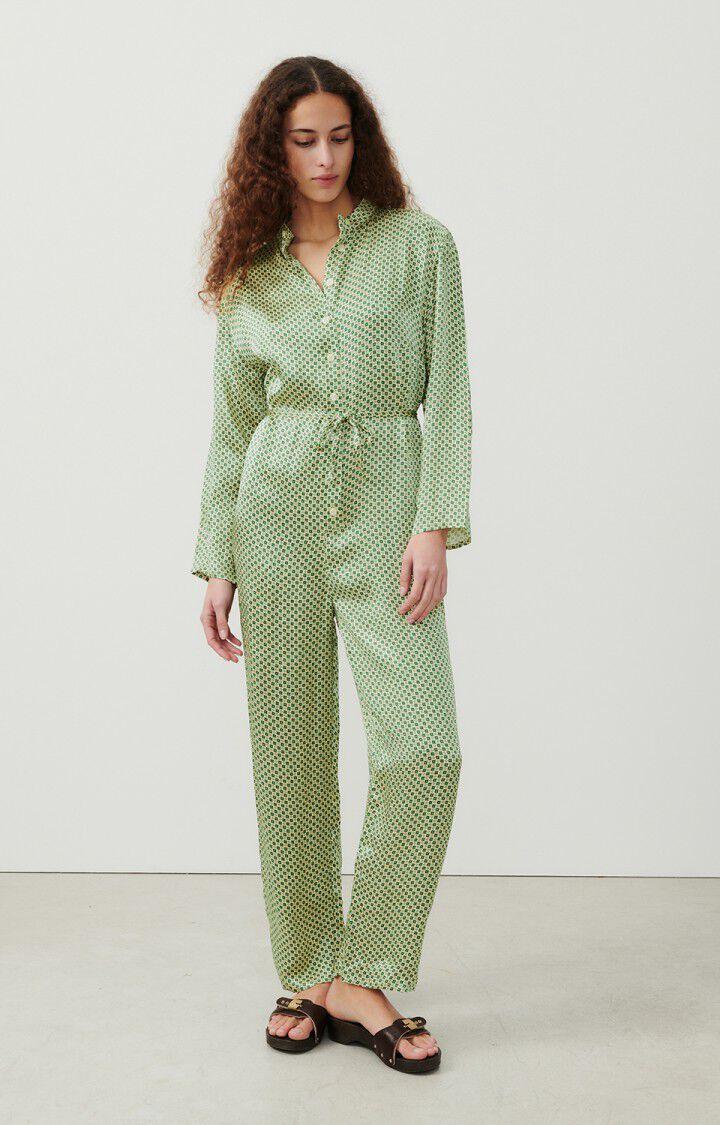 american vintage Combinaison femme Shaning - ARMANDE 52 Manches longues Vert - E24