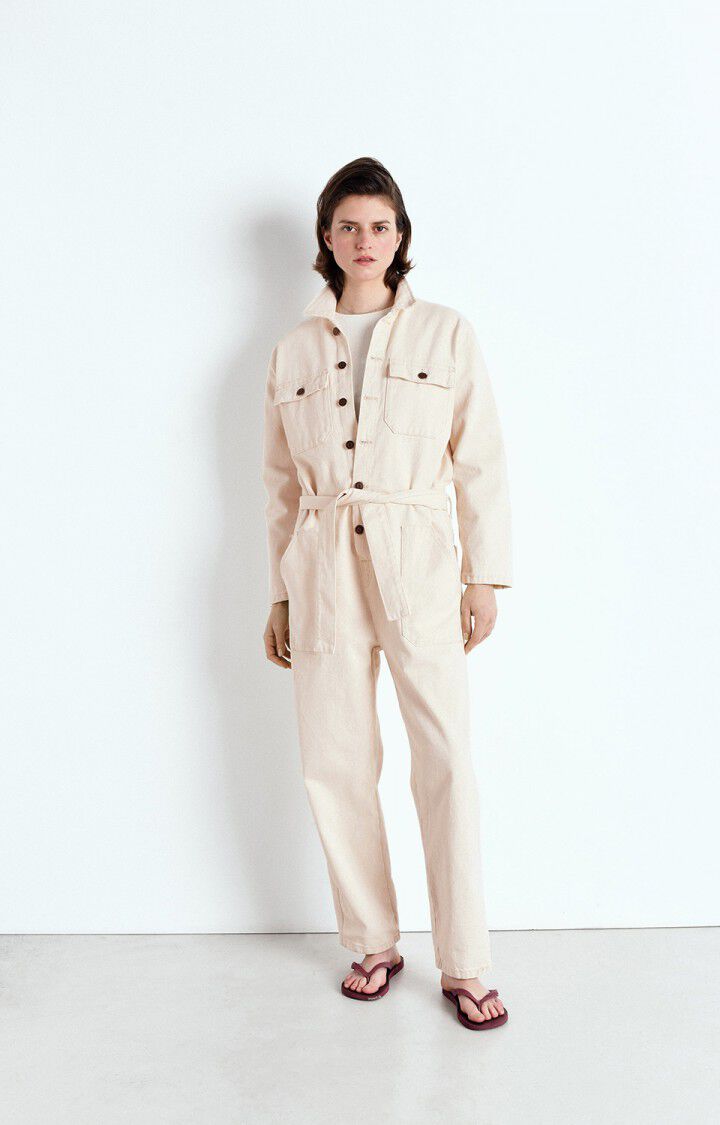 american vintage Combinaison femme Snopdog - ECRU 56 Manches longues Beige - E25