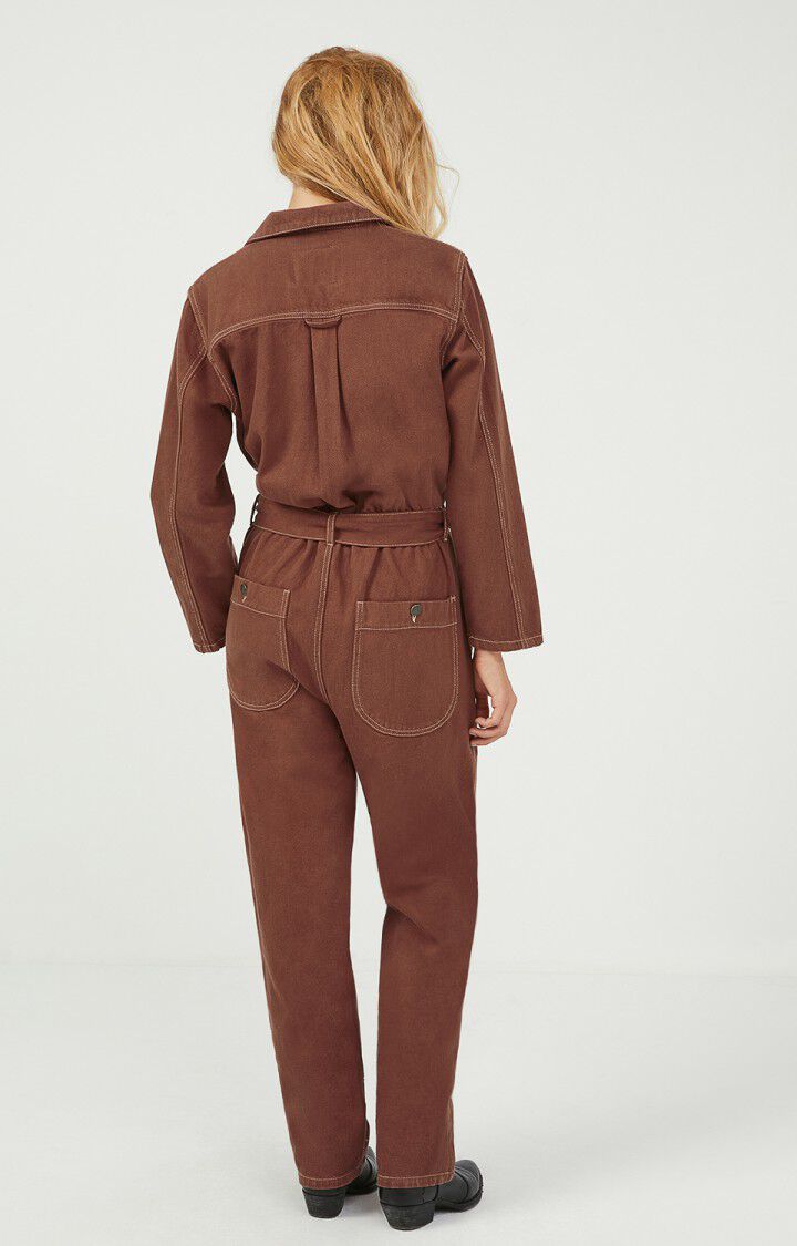 American Vintage Combinaison Femme Tineborow - DESIR Manches Longues Marron - H21