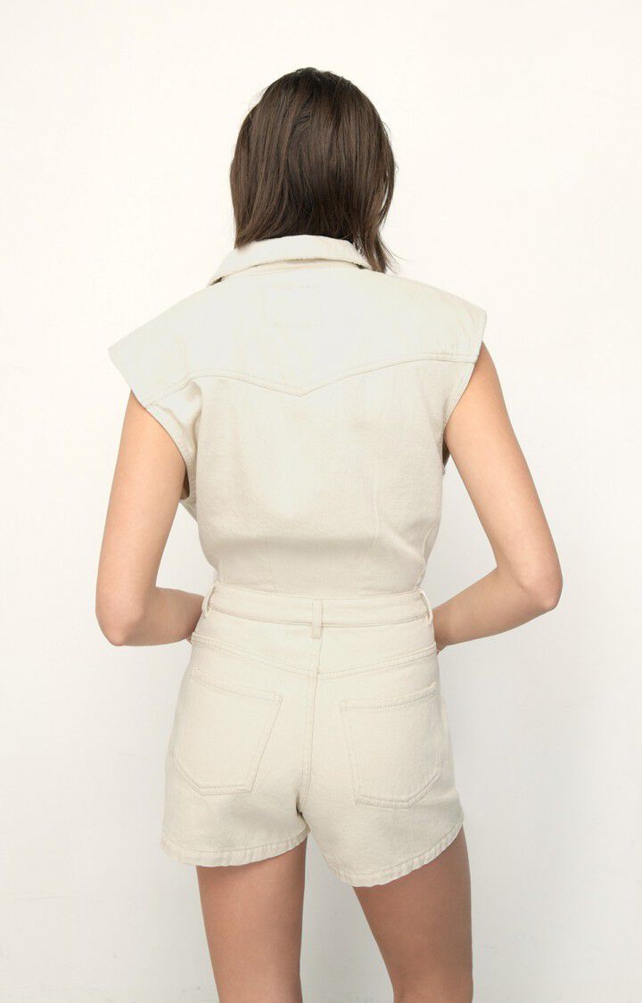American Vintage Combinaison Femme Tineborow - ECRU Sans Manches Beige - E22B