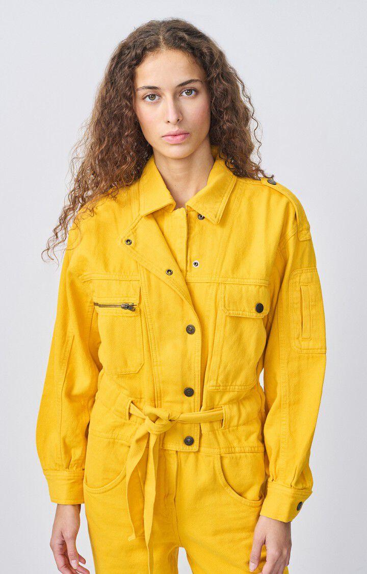 American Vintage Combinaison Femme Tineborow - MANGUE Manches Longues Jaune - E21