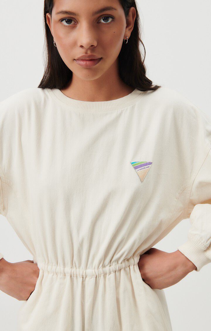 American Vintage Combinaison Femme Tirabay - ECRU 51 Manches Longues Beige - E24