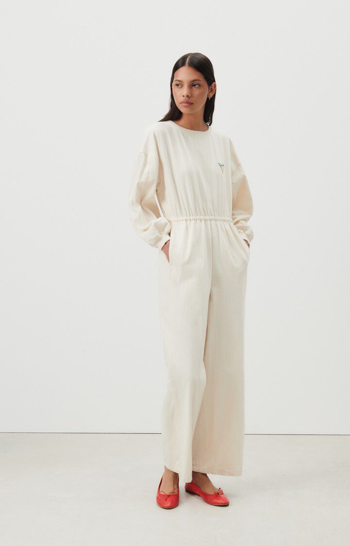 american vintage Combinaison femme Tirabay - ECRU 51 Manches longues Beige - E24