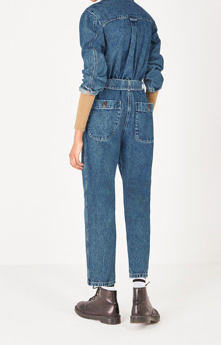 American Vintage Combinaison Femme Wipy - STONE POIVRE ET SEL Manches Longues Bleu - H20