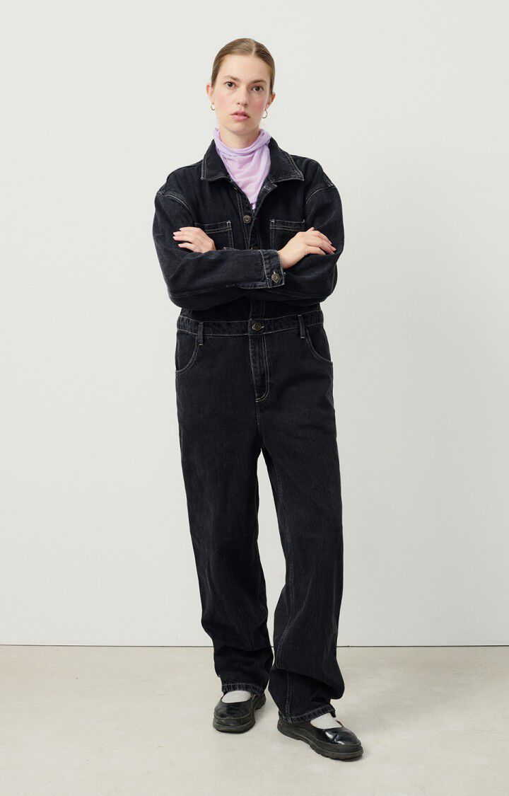 american vintage Combinaison femme Yopday - BLACK VINTAGE 54 Manches longues Noir - E25