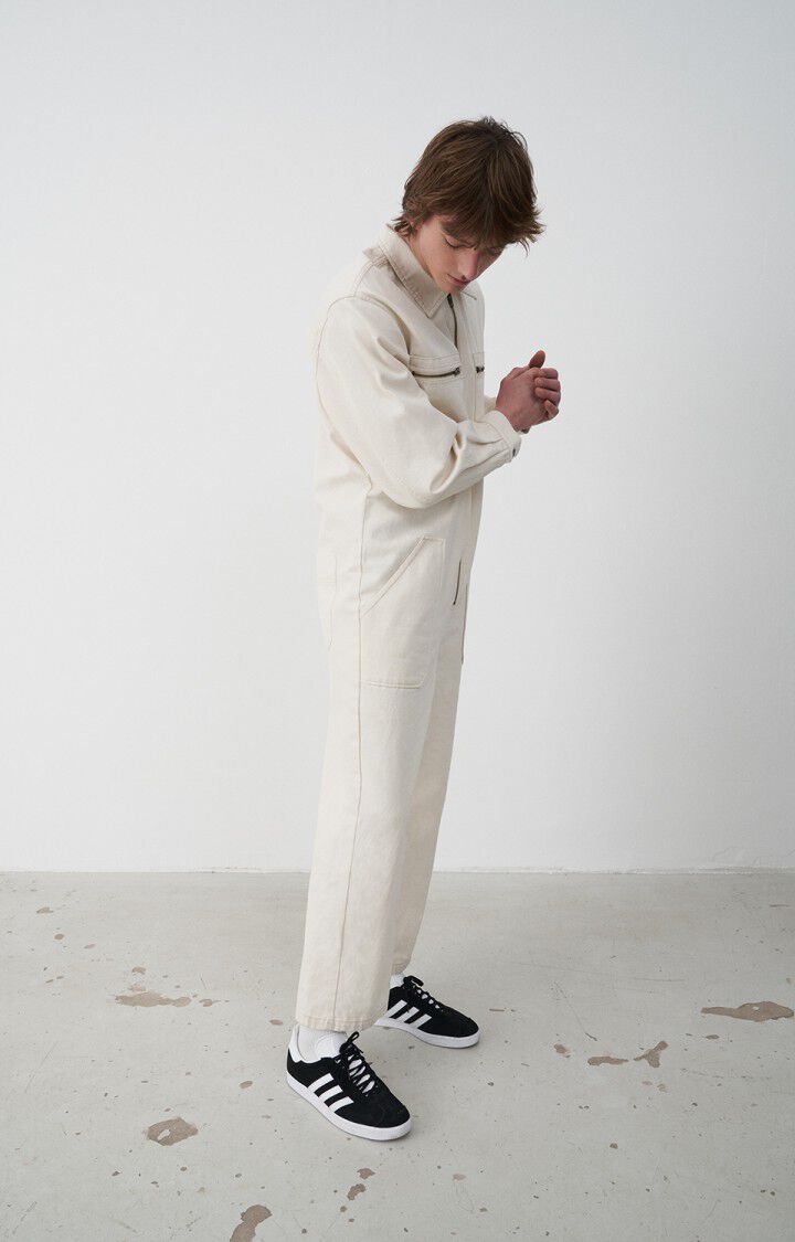 American Vintage Combinaison Homme Datcity - ECRU Manches Longues Beige - E22B